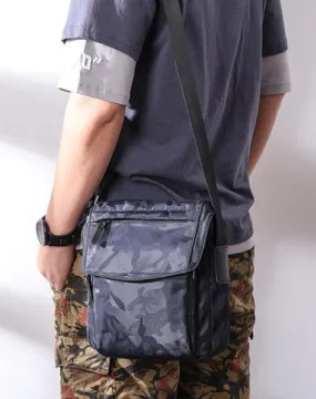 Black Nylon MENS Small Vertical Side Bag Blue Messenger Bag Nylon Side Bag For Men