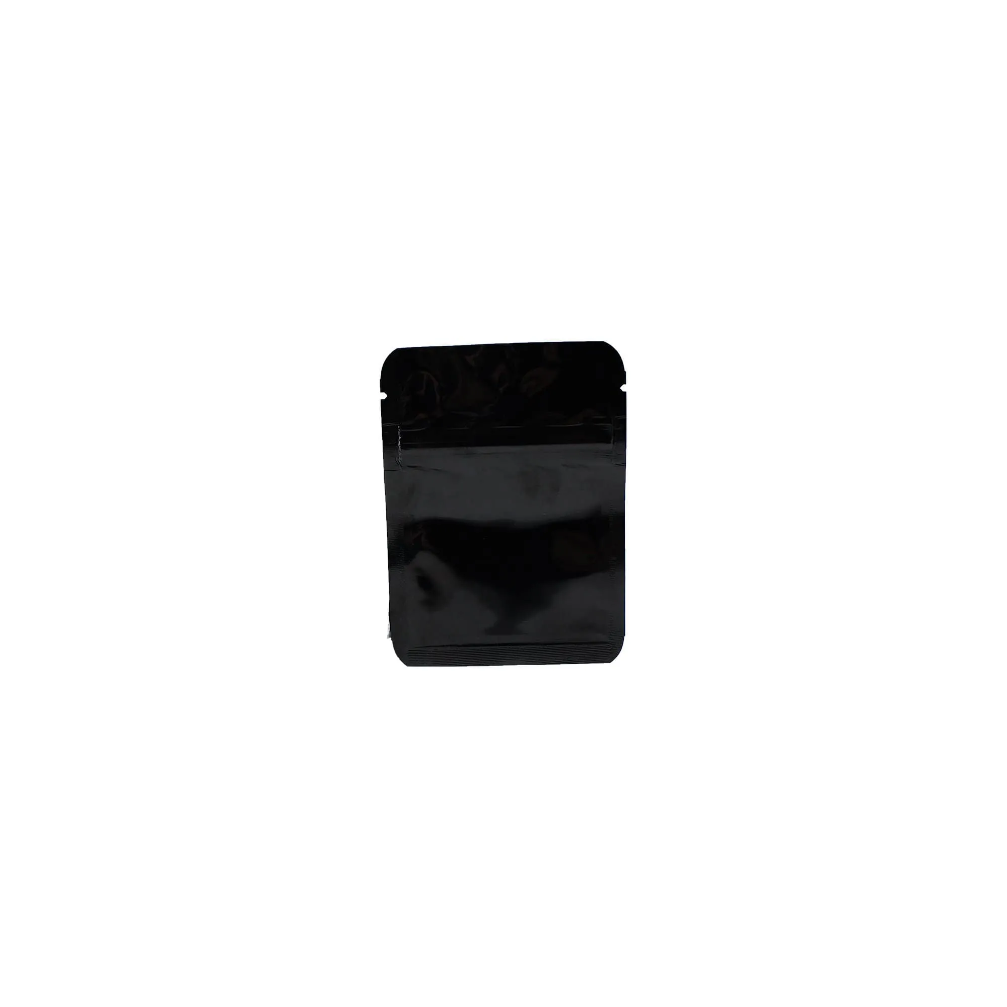 Black Shiny Mylar Bag (Ziplock) - 5.0 Mil (3" x 4")