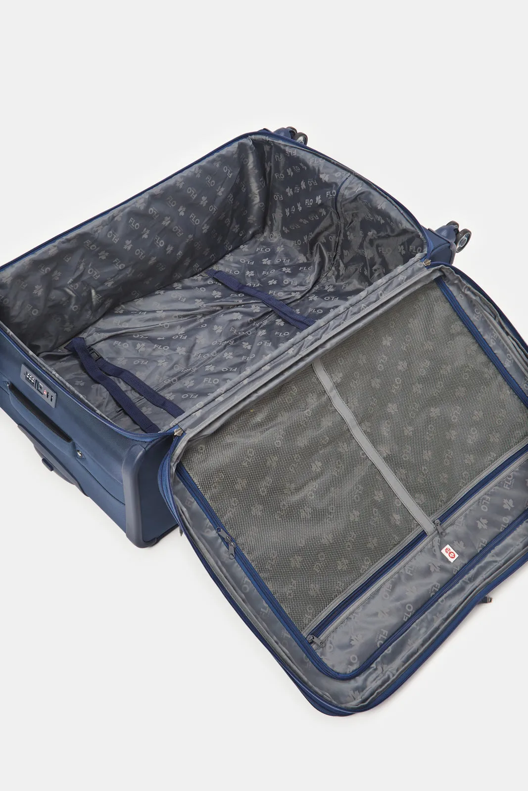 Blue Soft Trolley Luggage (20 Inch)