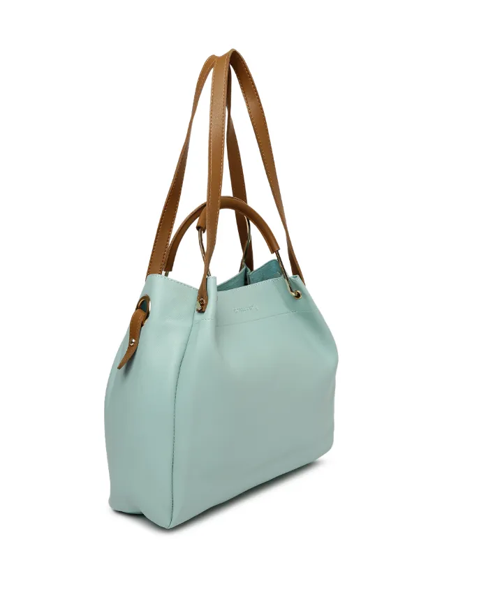 Blue Solid Shoulder Bag