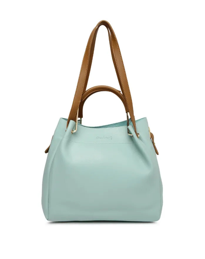 Blue Solid Shoulder Bag