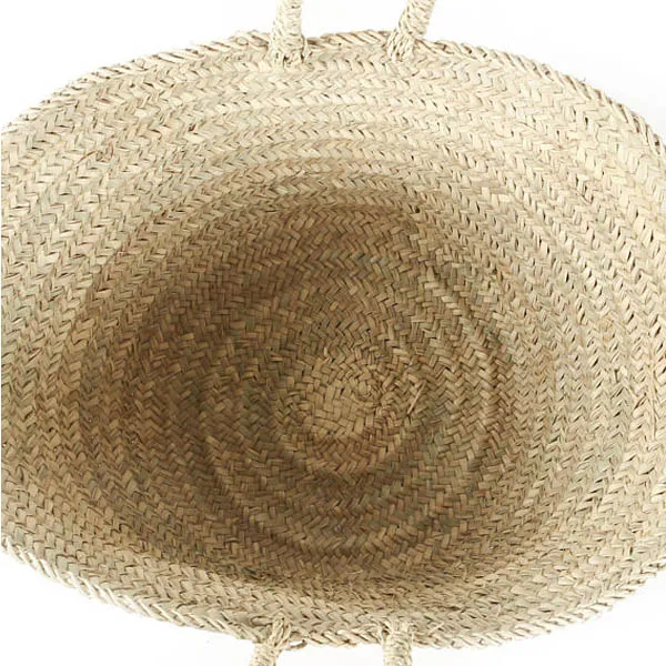 Bohemia Design Woven Palm Leaf Basket Natural