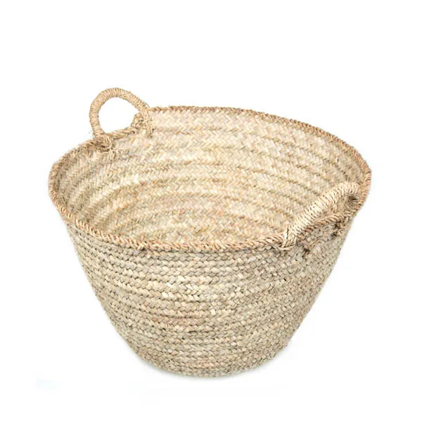 Bohemia Design Woven Palm Leaf Basket Natural