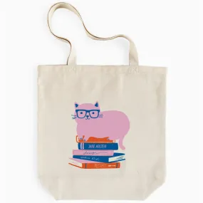 Bookish Cat Tote Bag