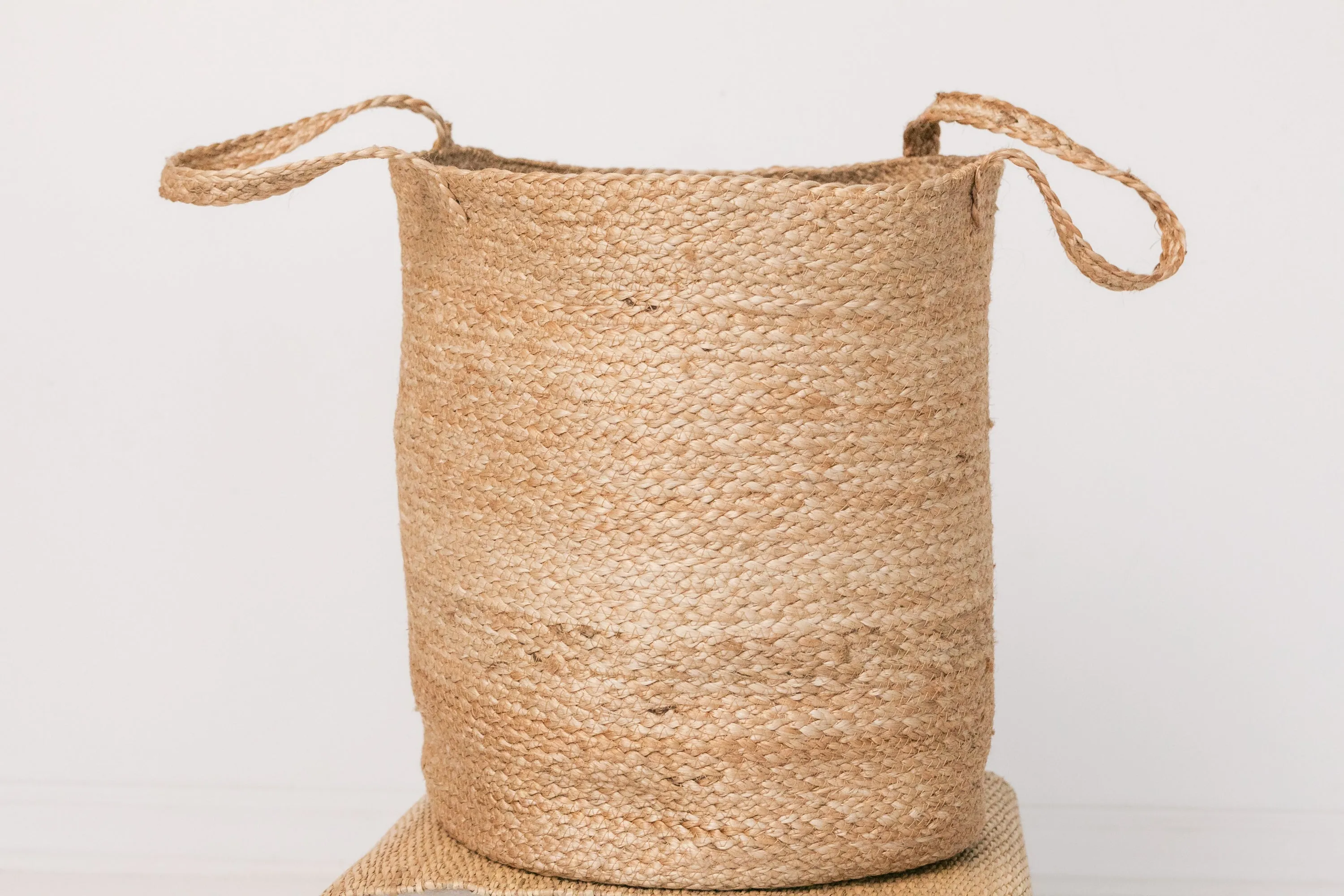 Braided Jute Storage Basket