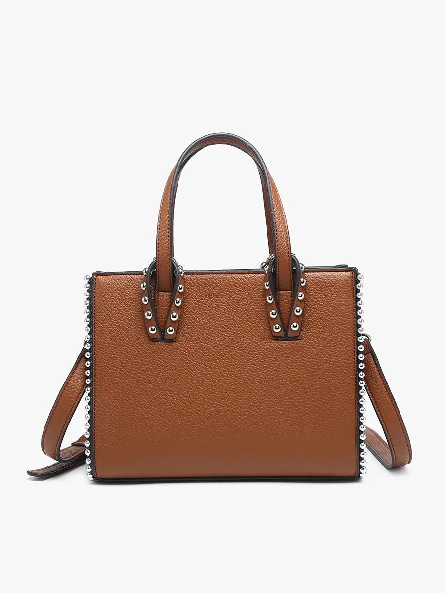 Brenda Vegan Studded Trim Tote