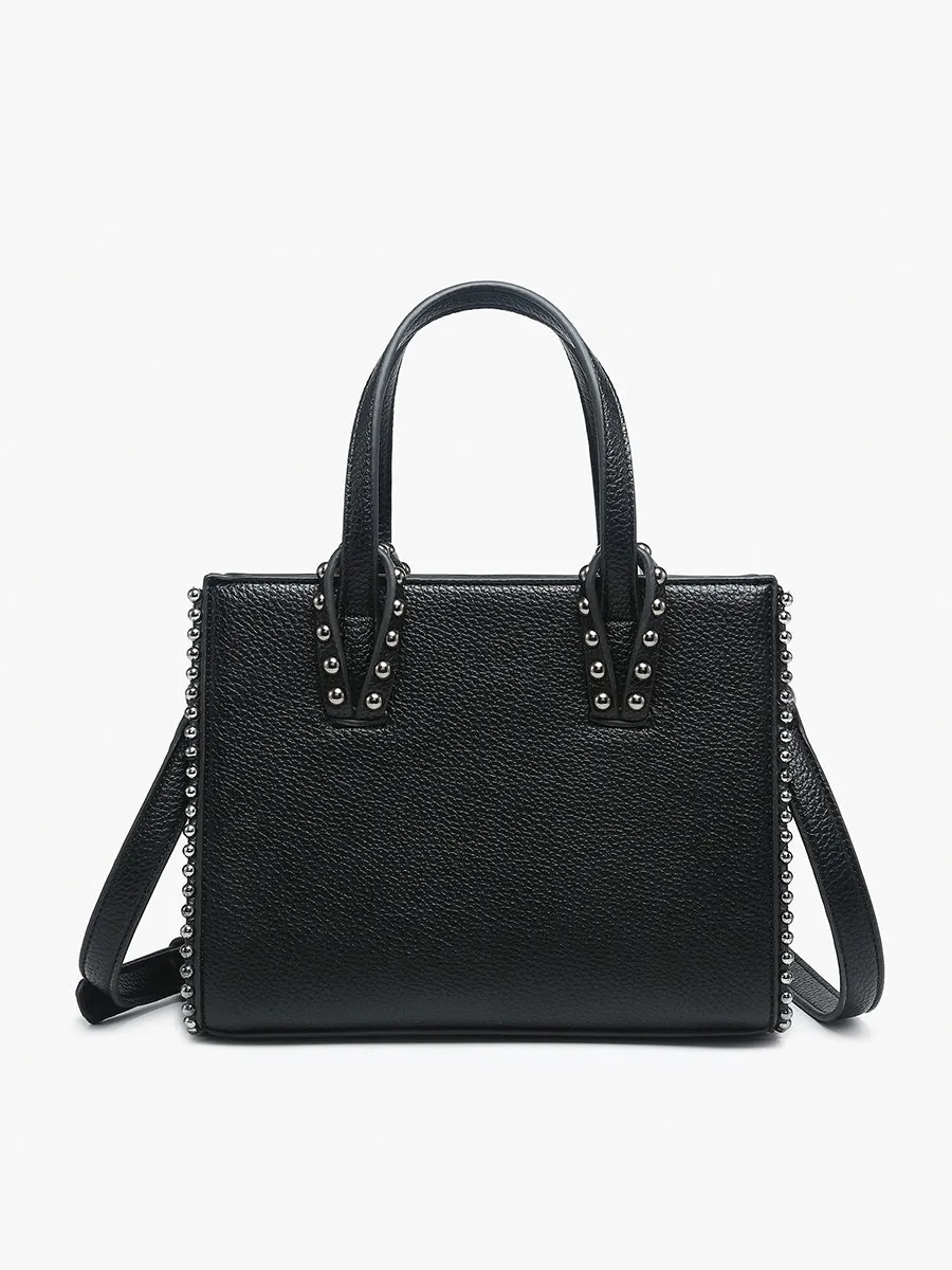 Brenda Vegan Studded Trim Tote