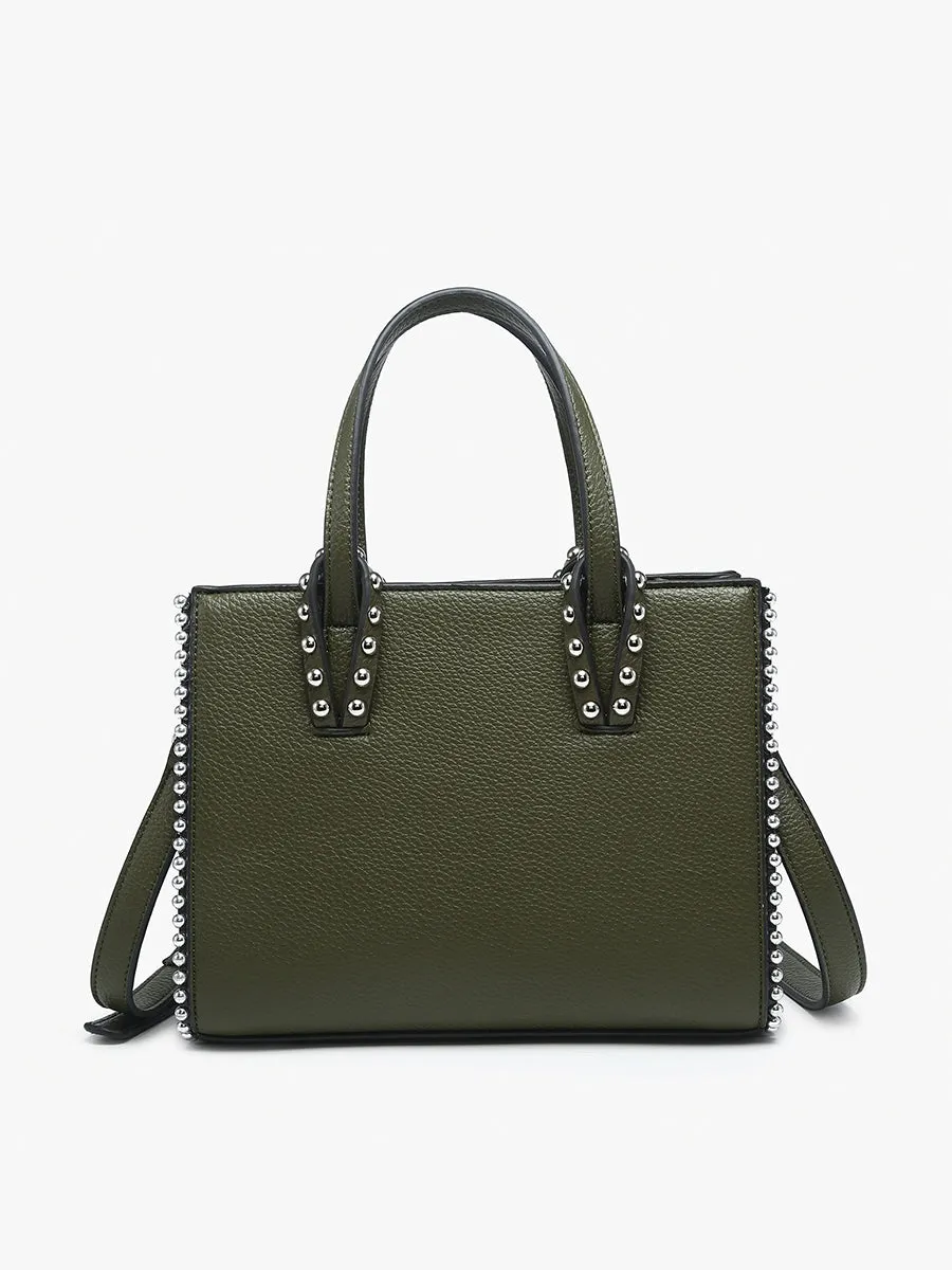 Brenda Vegan Studded Trim Tote