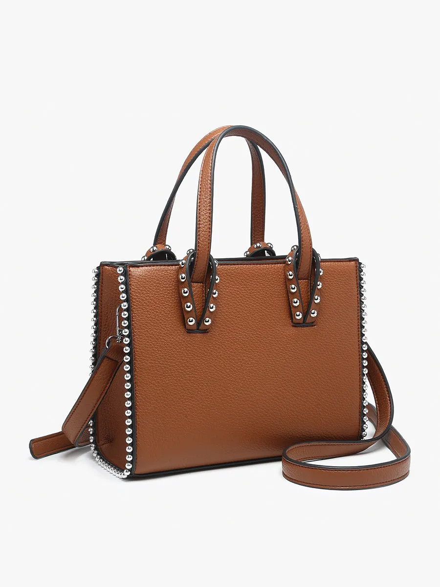 Brenda Vegan Studded Trim Tote