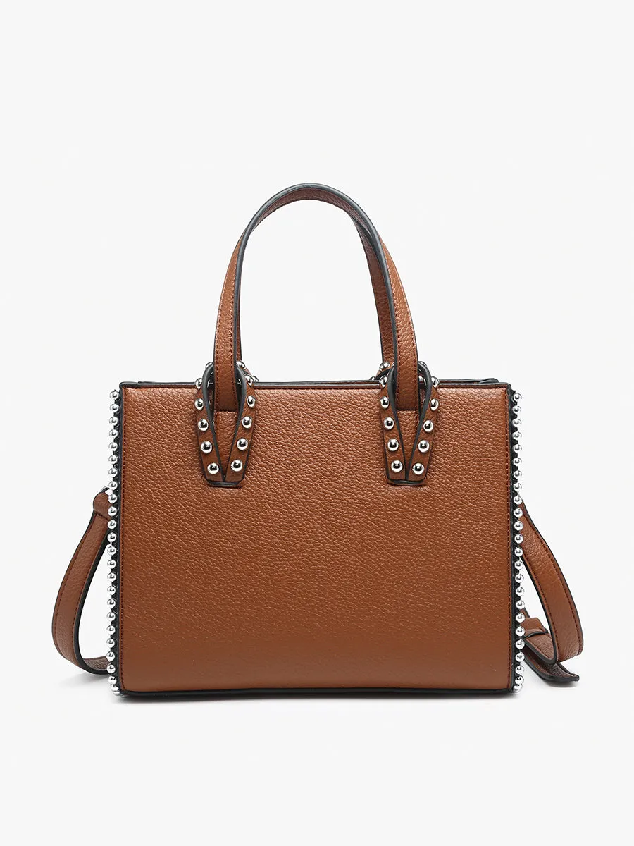 Brenda Vegan Studded Trim Tote