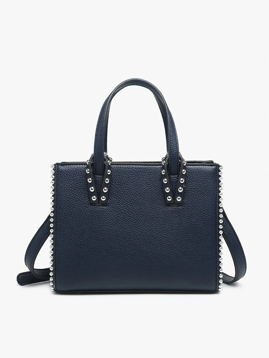 Brenda Vegan Studded Trim Tote