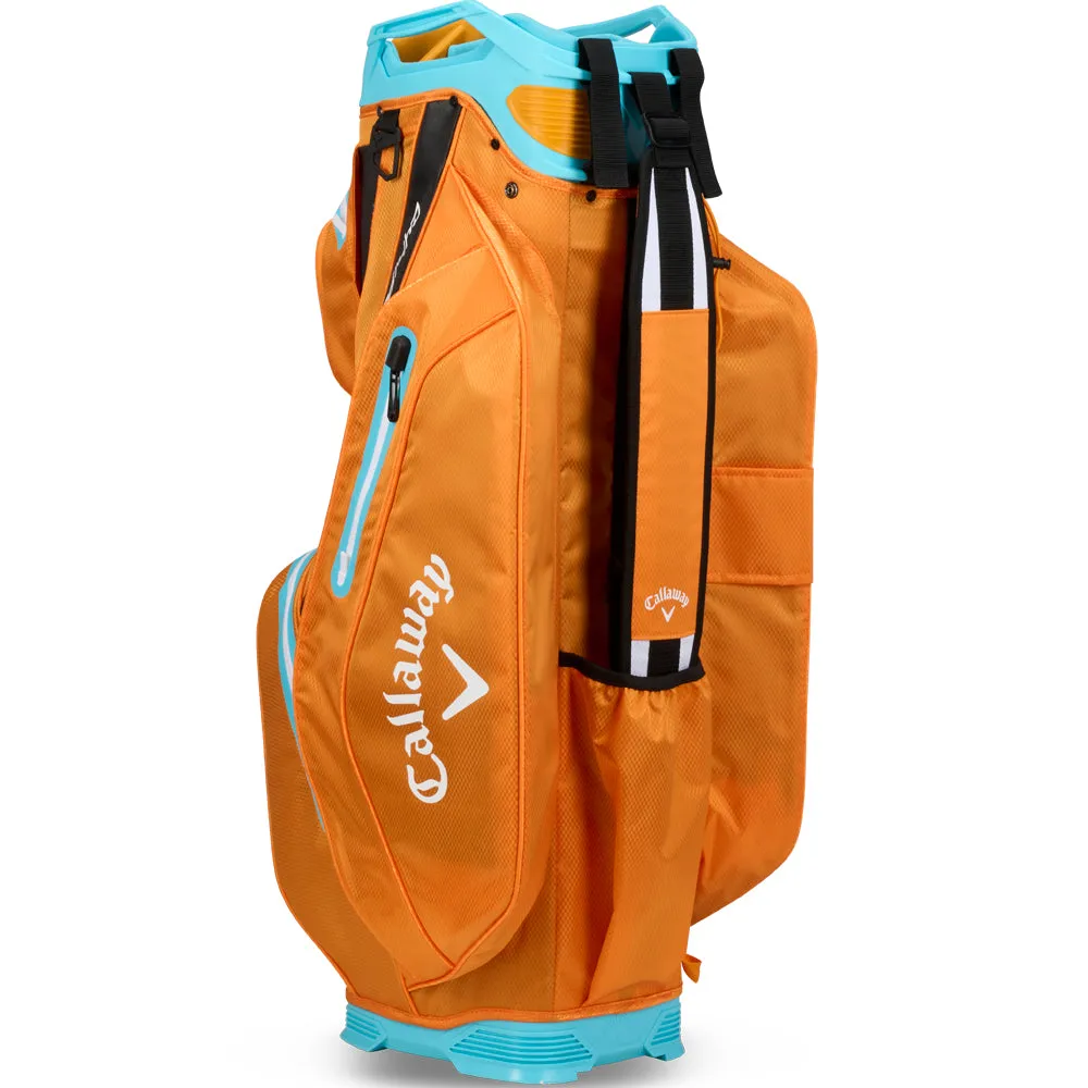 Callaway Org 14 HD Waterproof Cart Bag - Orange/Electric Blue