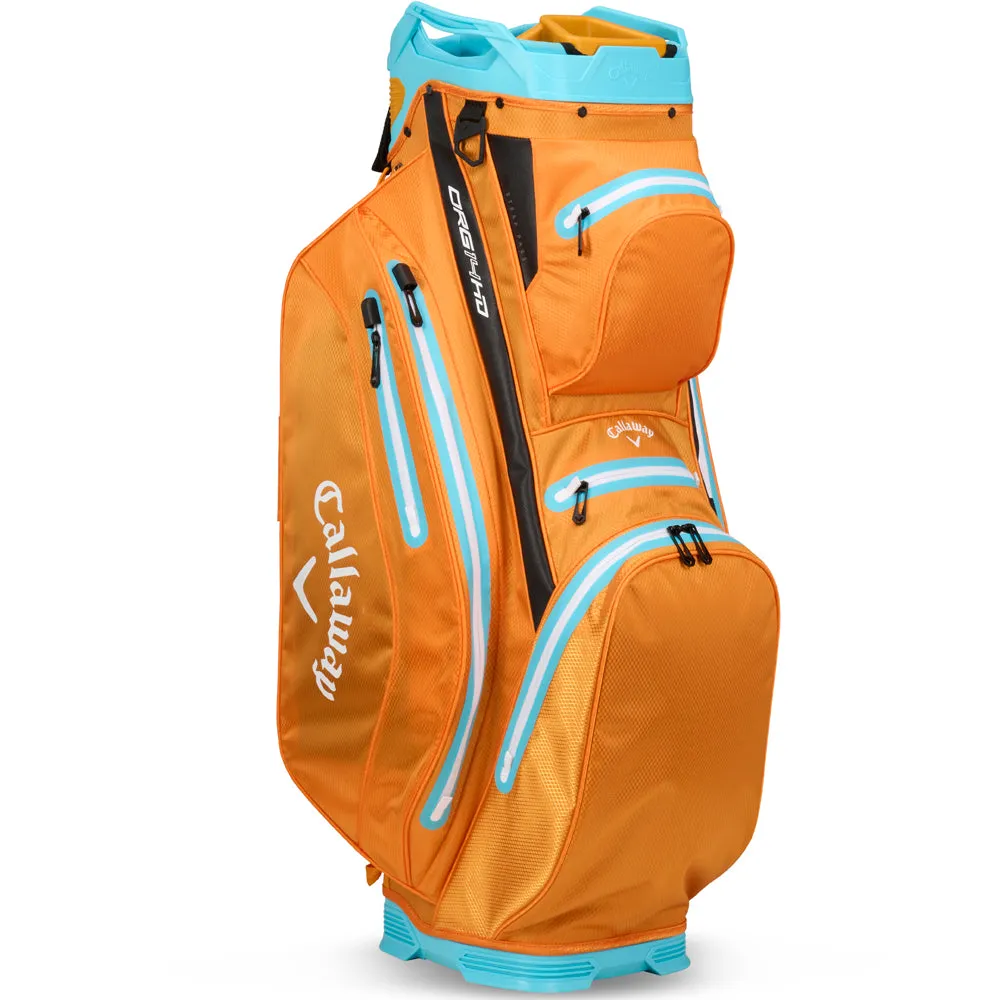 Callaway Org 14 HD Waterproof Cart Bag - Orange/Electric Blue