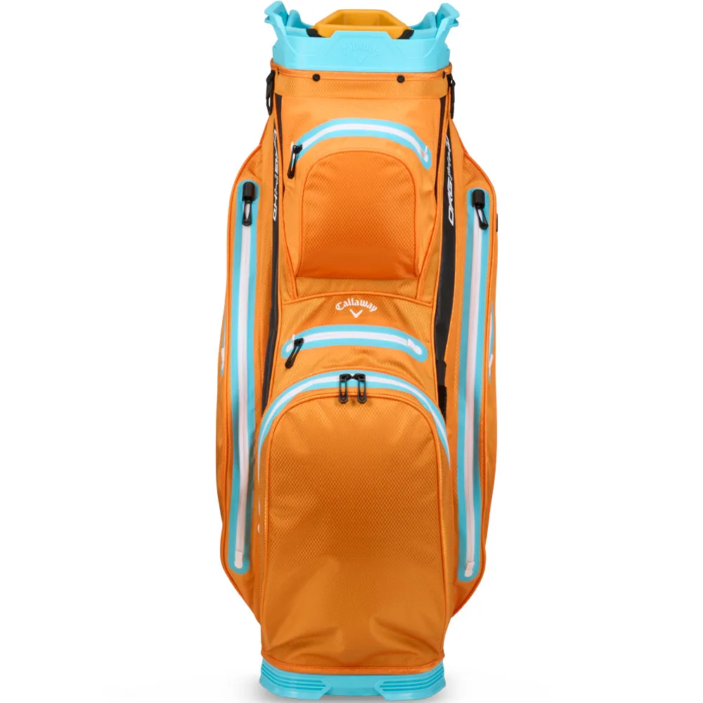 Callaway Org 14 HD Waterproof Cart Bag - Orange/Electric Blue