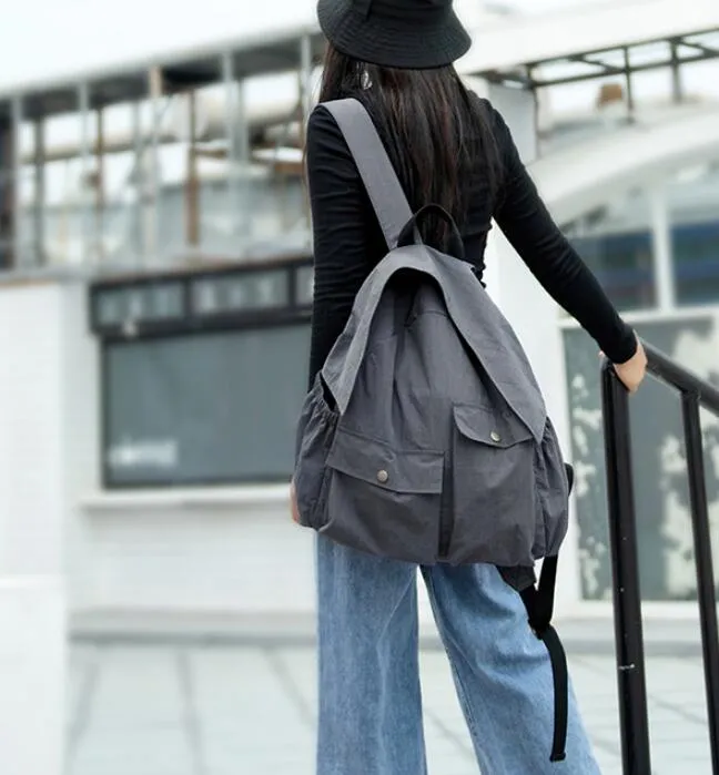 Casual Cotton Simple Women Travel BackPack Shoulder Bag