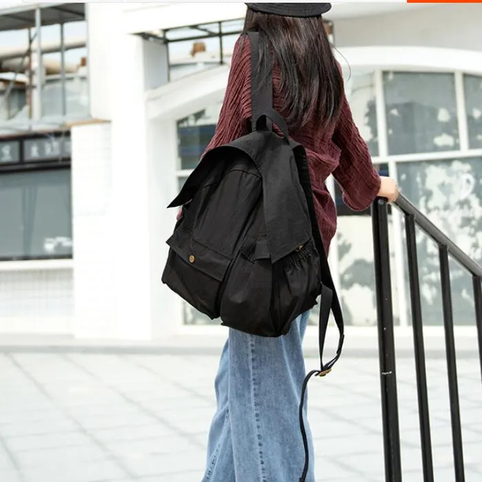 Casual Cotton Simple Women Travel BackPack Shoulder Bag