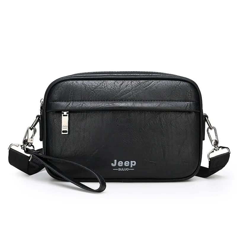 Casual Letter Crossbody Bags for Men PU Shoulder Bag Small Men's Bolsas Fashion Messenger Bag for 9.7" iPad