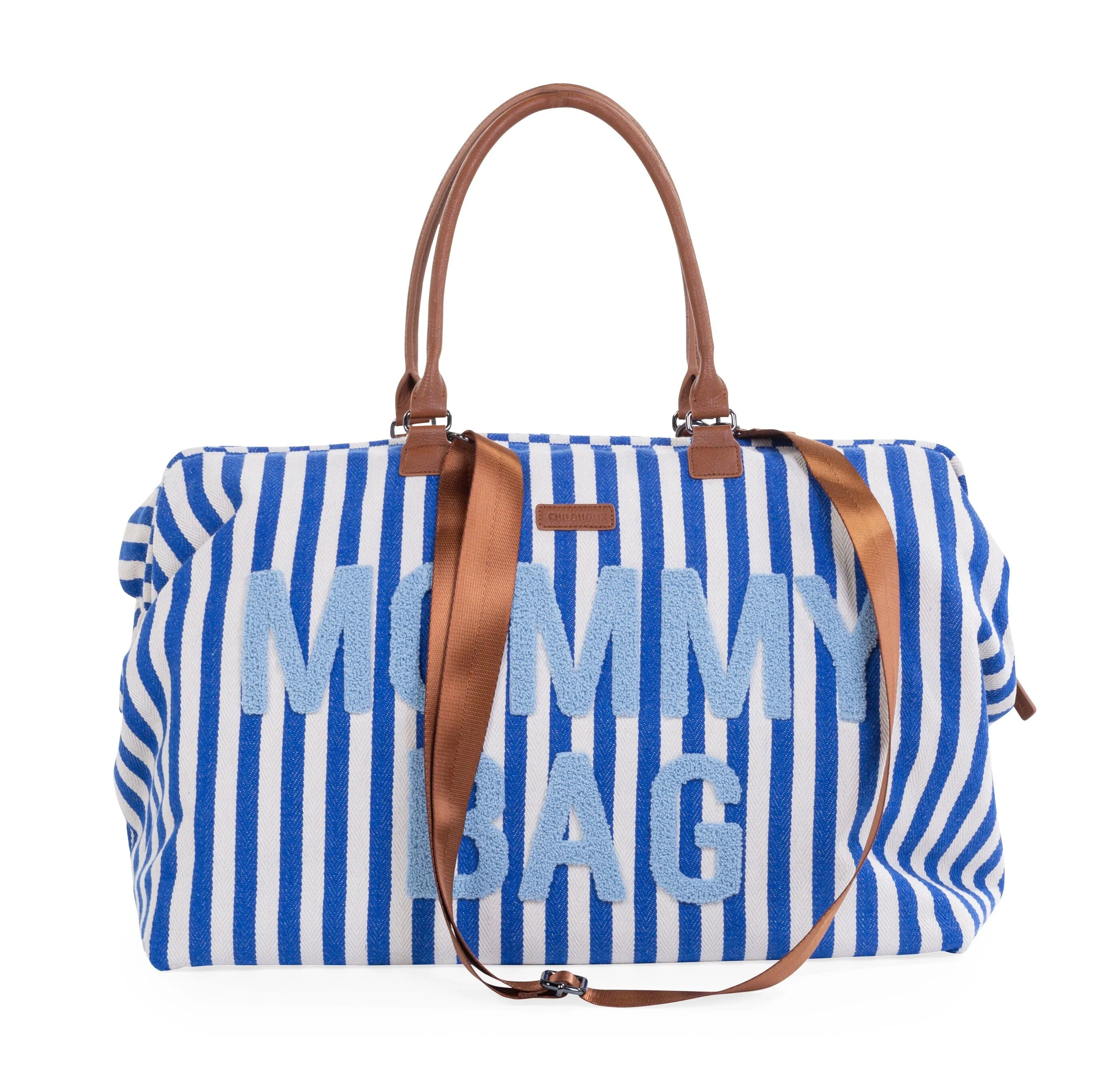 Childhome Weekendtas Mommy Bag Verzorgingstas | Stripes Electric Blue / Light Blue