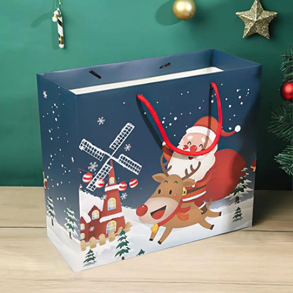 Christmas Wrapping Paper Bag  Bag Portable Paper Gift Tote Bag