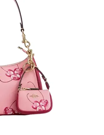 Coach Mini Nolita Bag Charm With Cherry Print