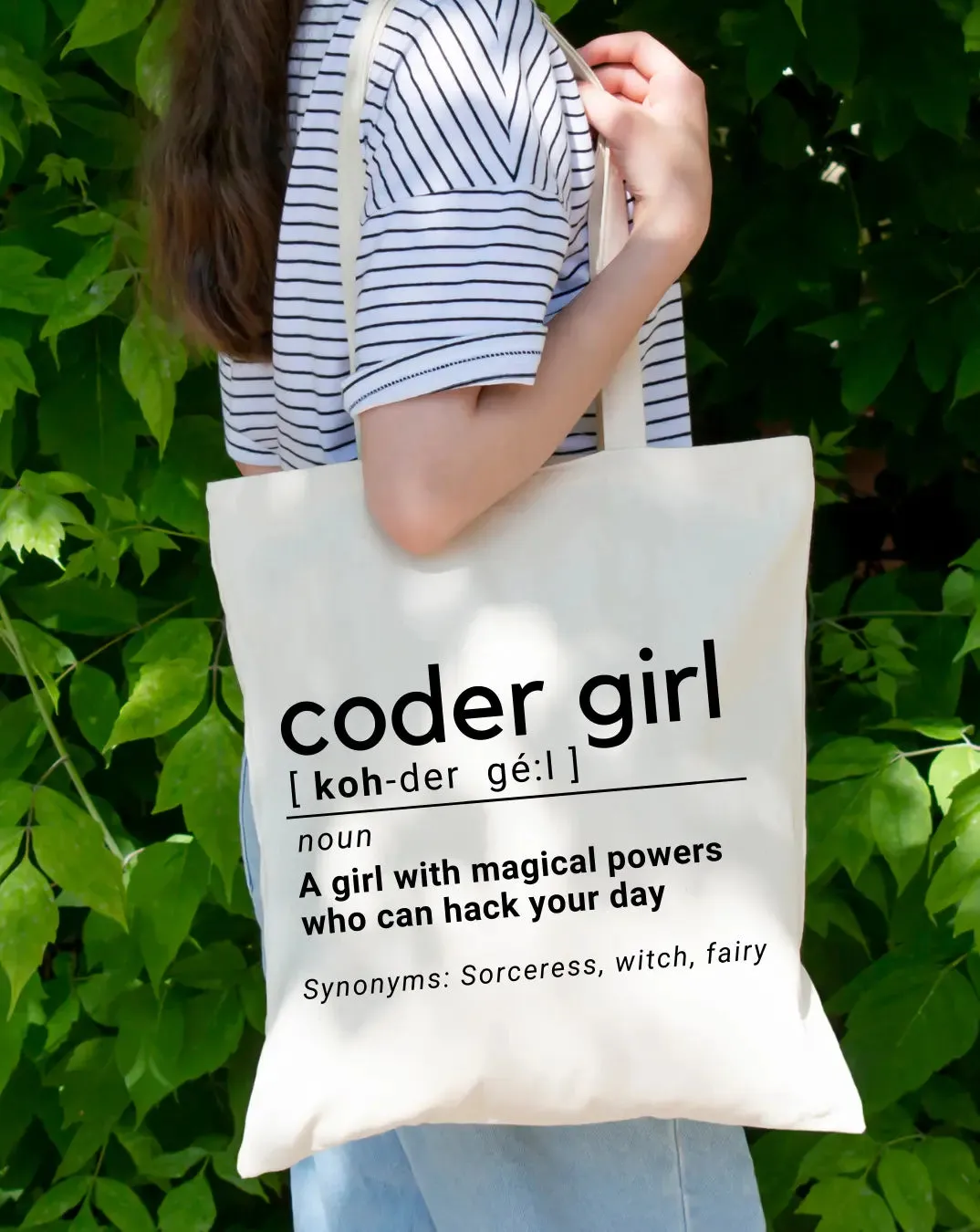 Coder Girl Daily Thaila -  Canvas Reusable Bags