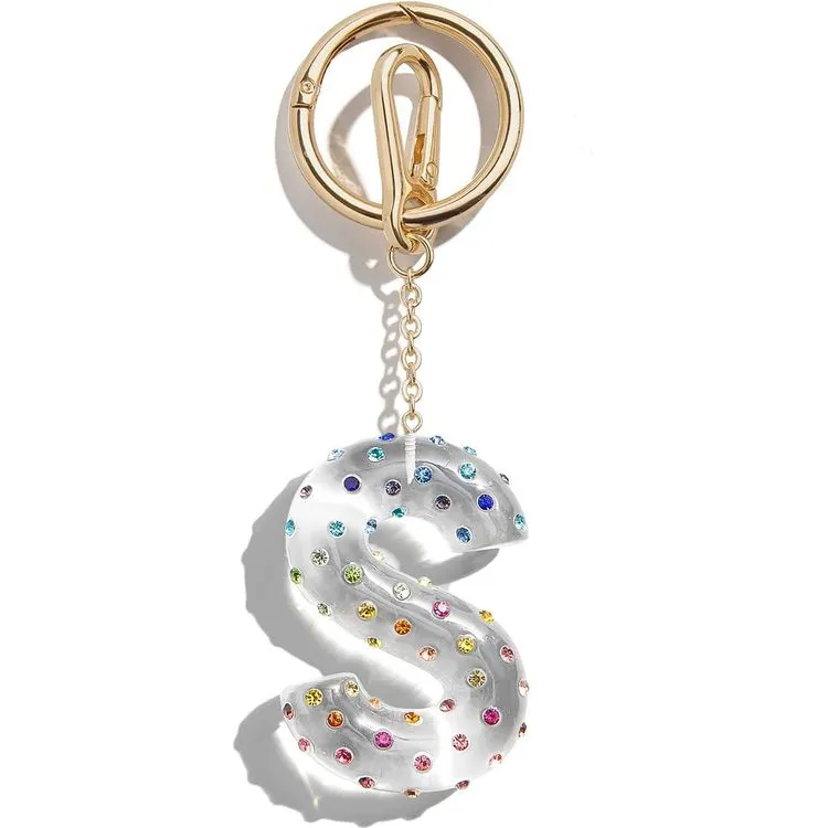 Confetti Initial Bag Charm - S