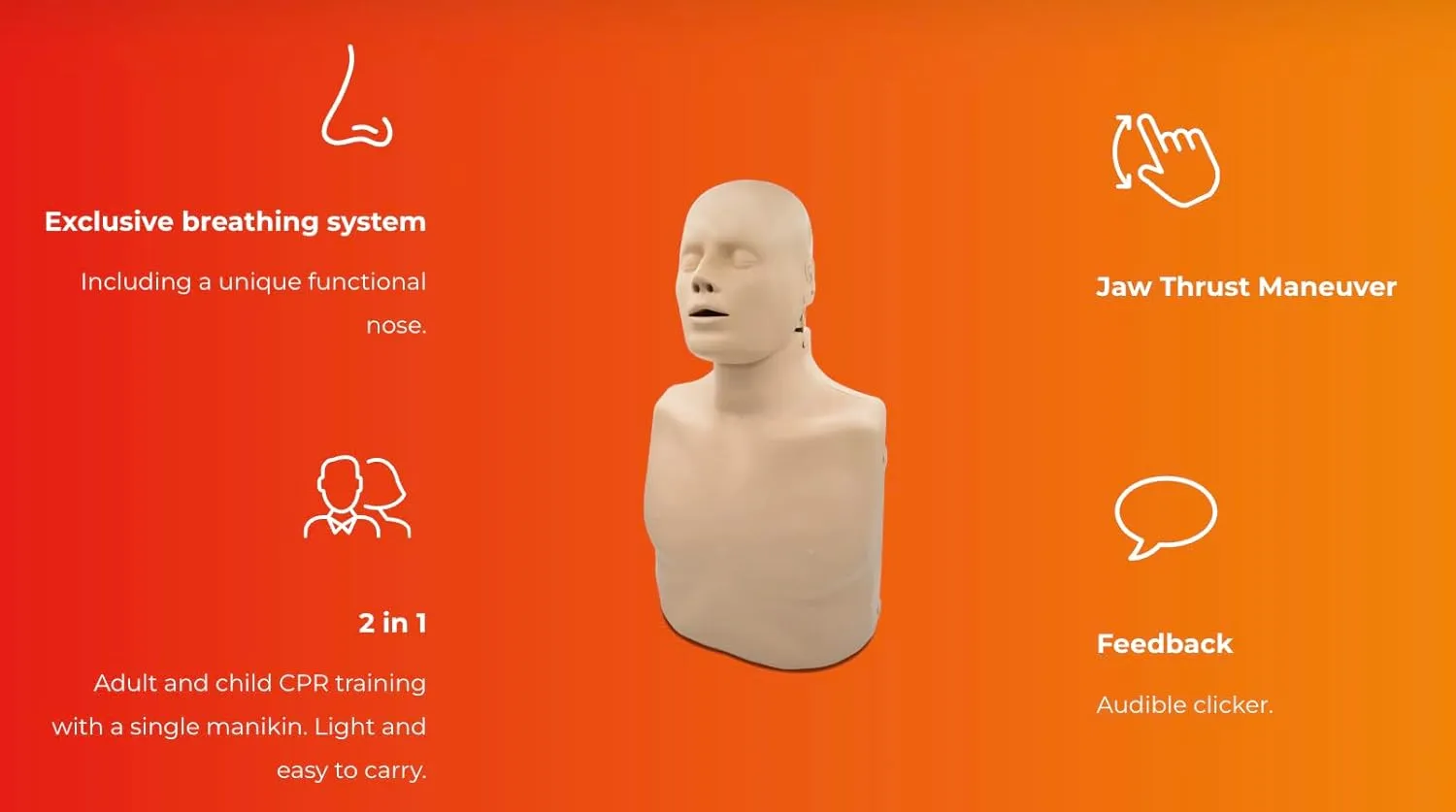 CPR Training Manikin with Sound Feedback – Perfect for First Aid, BLS, and ACLS Certification