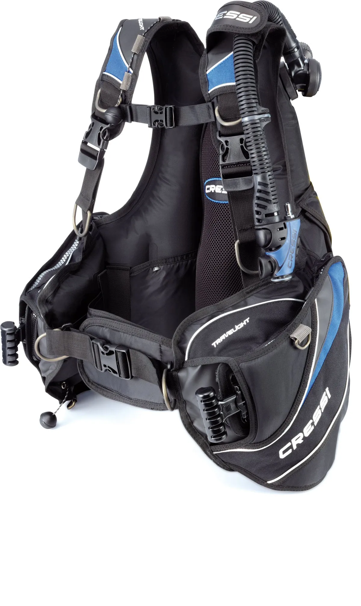 Cressi Travelight 15 LBS Scuba Diving Package Carry On Reg  Dive Computer GupG Reg Bag and Kraken Dive Torch