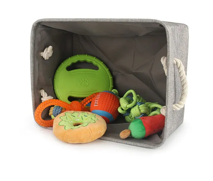 Custom Foldable Pet Toy Storage Basket - Customized Kids Toy Organizer - Personalized Dog Toy Basket - Dog Toys Storage Bag Dog Toy Bin