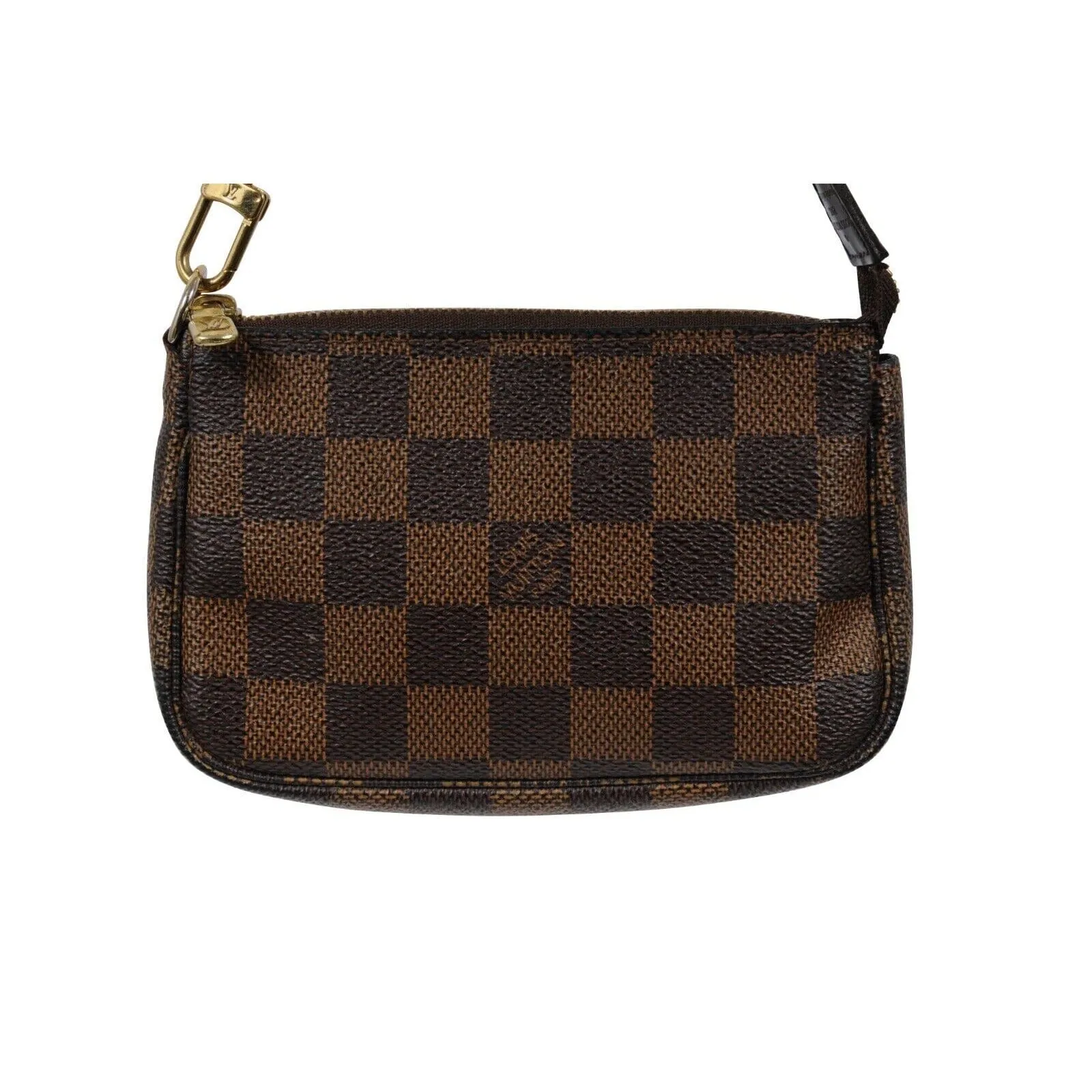 Damier Ebene Mini Pochette Accessories Brown Canvas Clutch