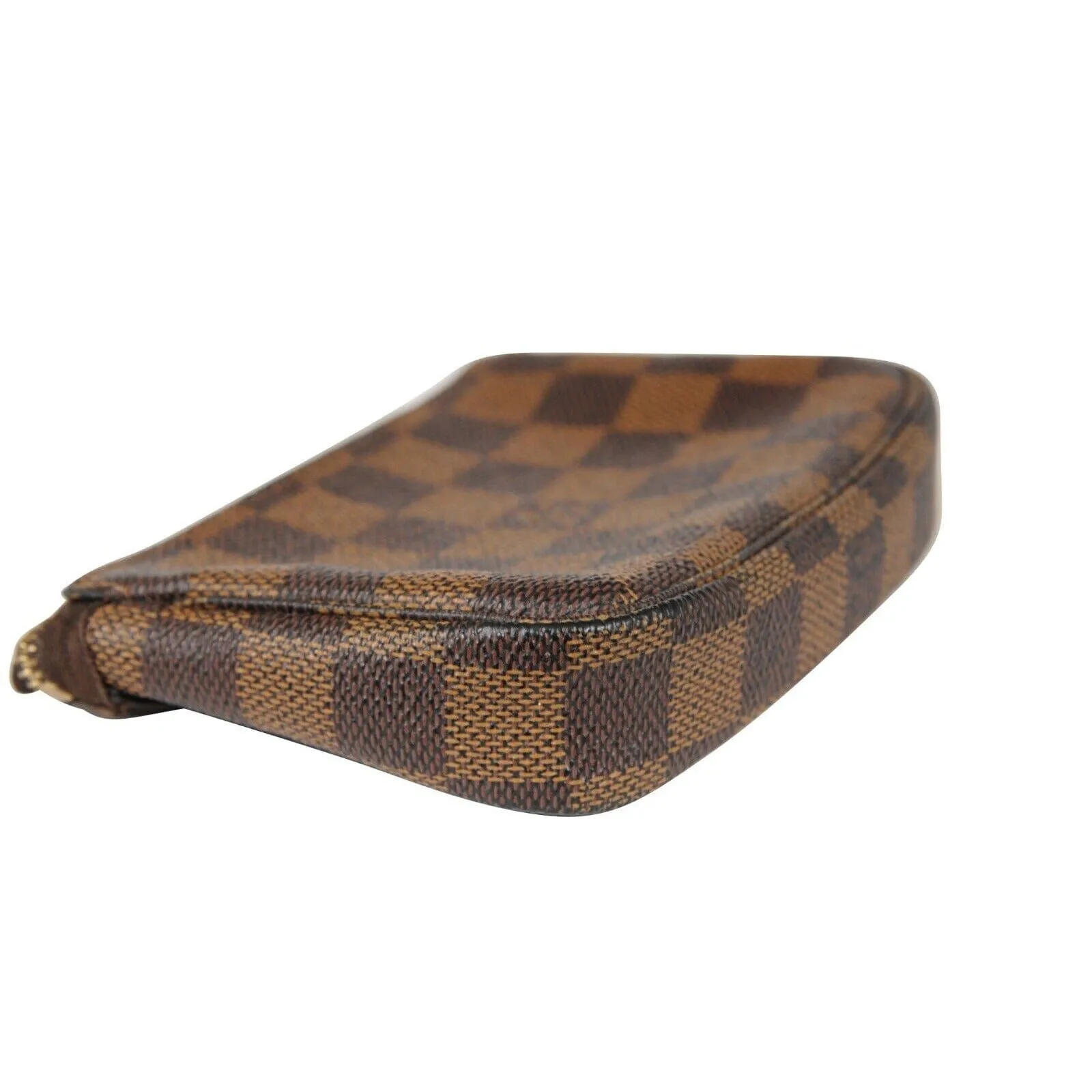 Damier Ebene Mini Pochette Accessories Brown Canvas Clutch