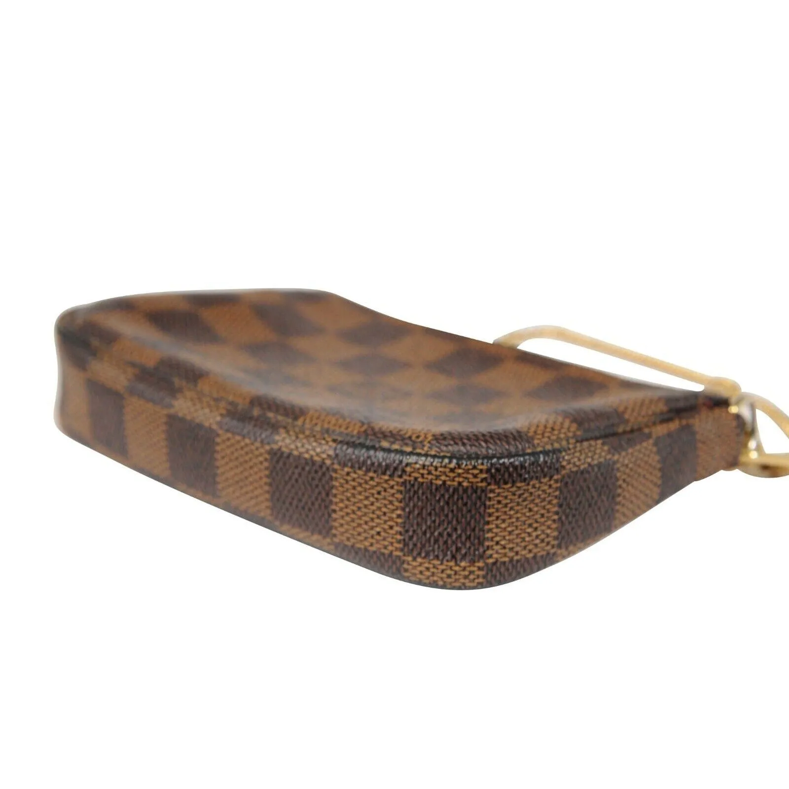 Damier Ebene Mini Pochette Accessories Brown Canvas Clutch