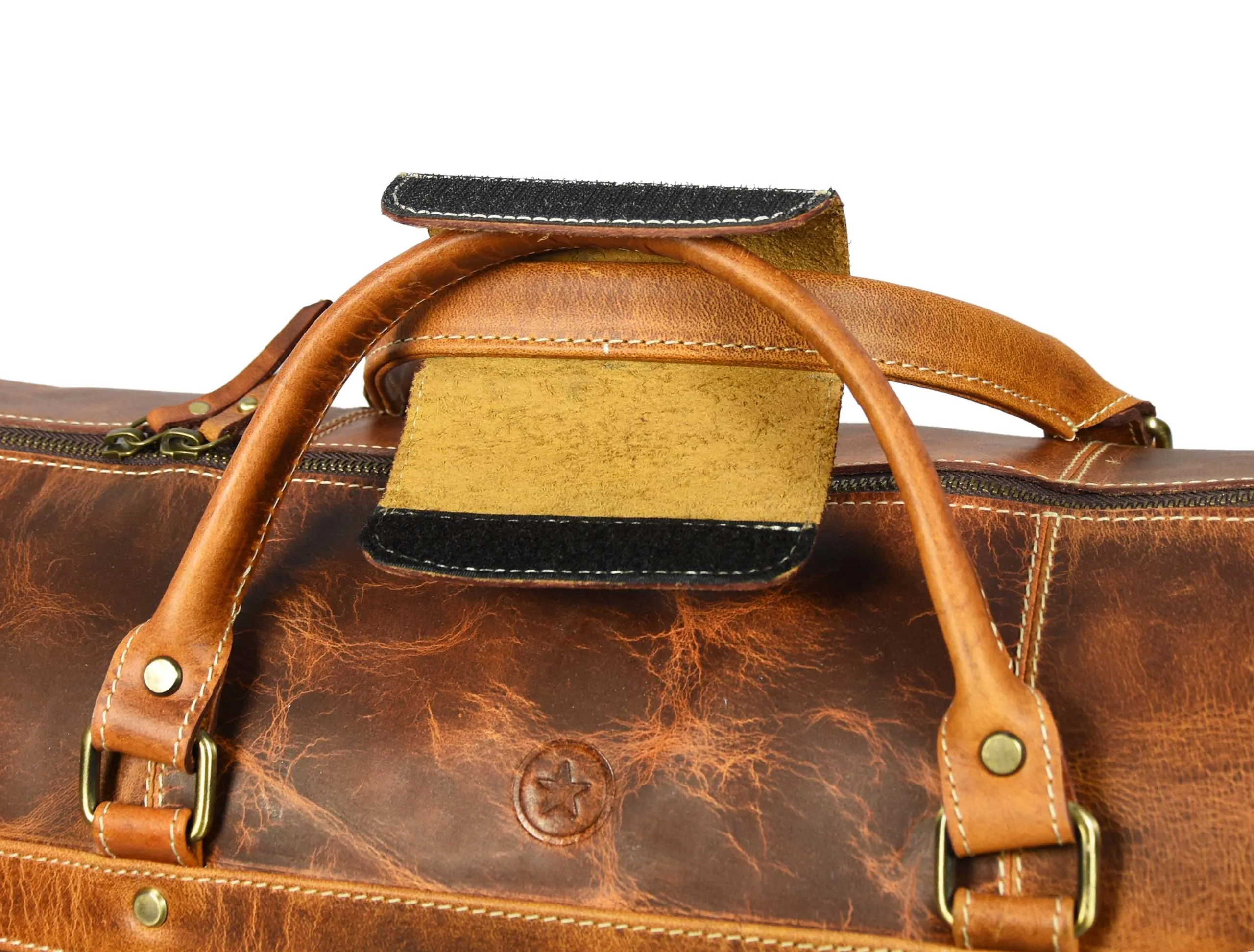 Dawson Leather Travel Bag - Walnut Brown