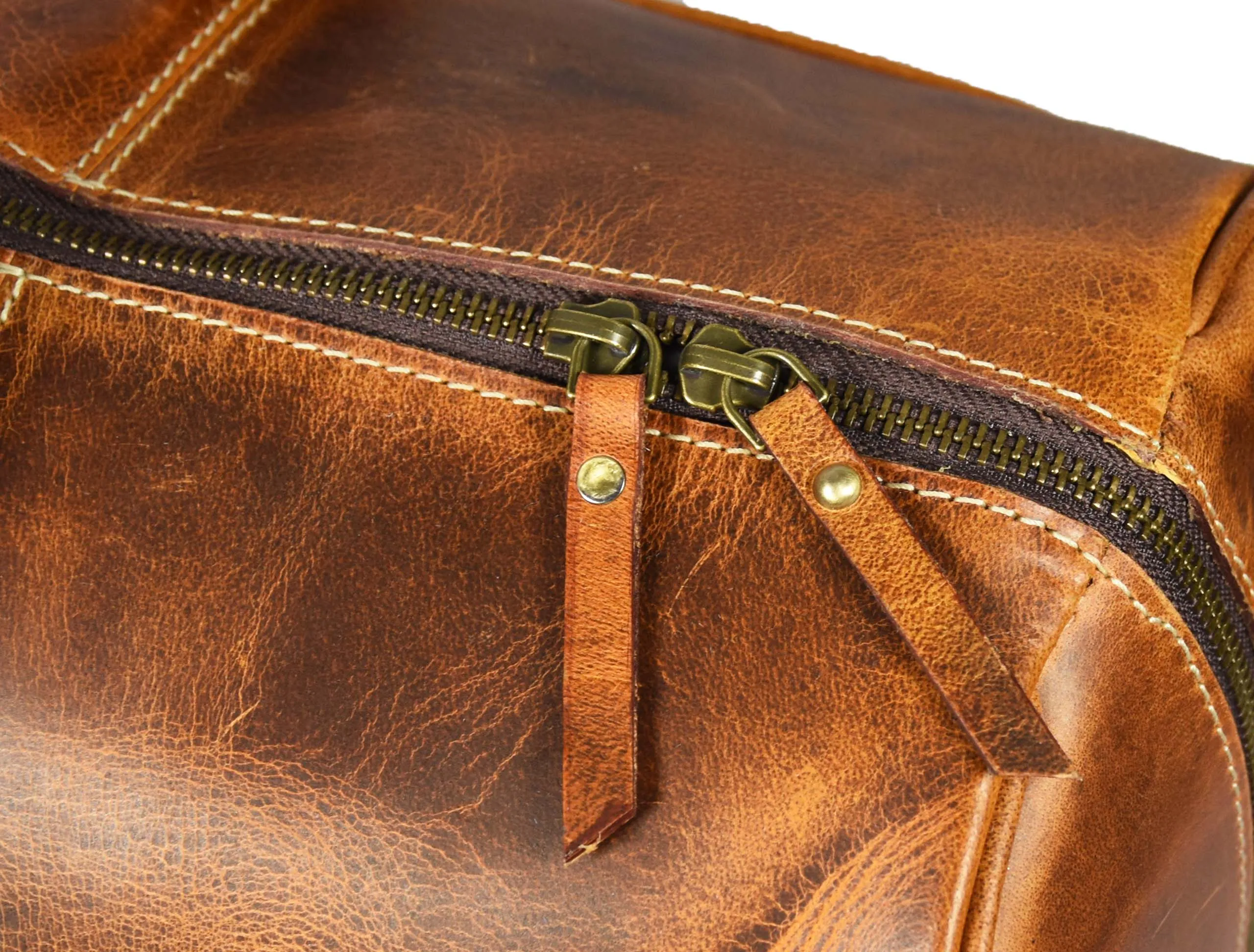 Dawson Leather Travel Bag - Walnut Brown