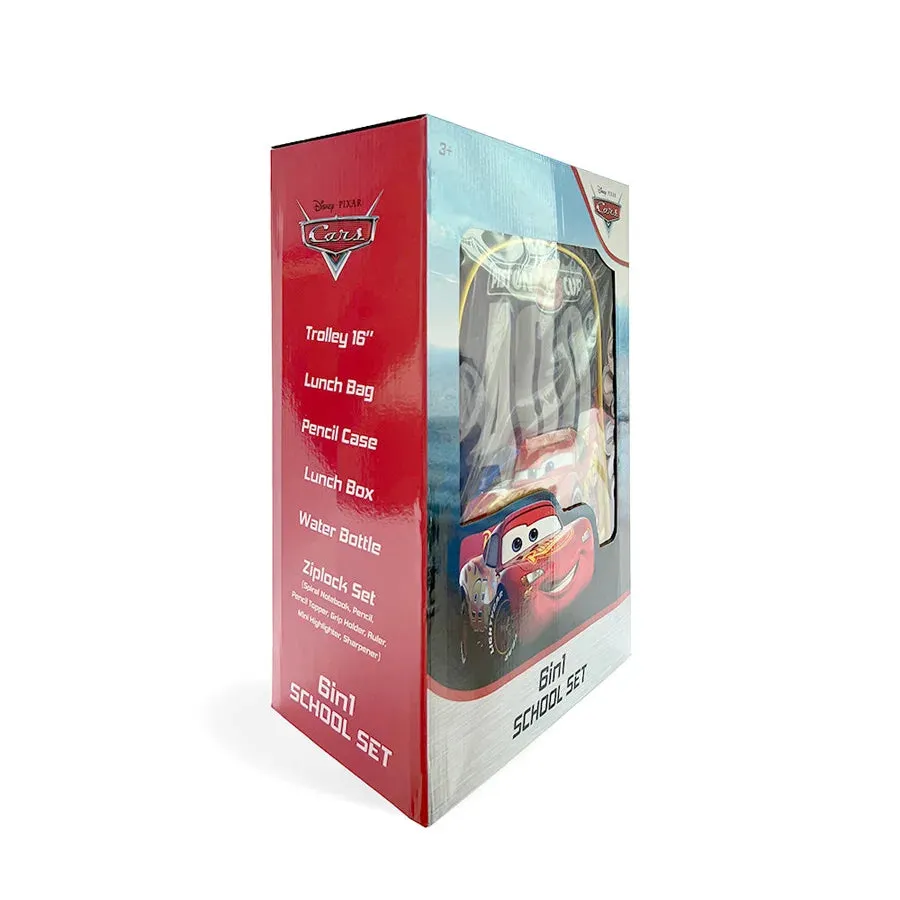 Disney Cars Piston Cup 16" 6-in-1 Trolley Box Set