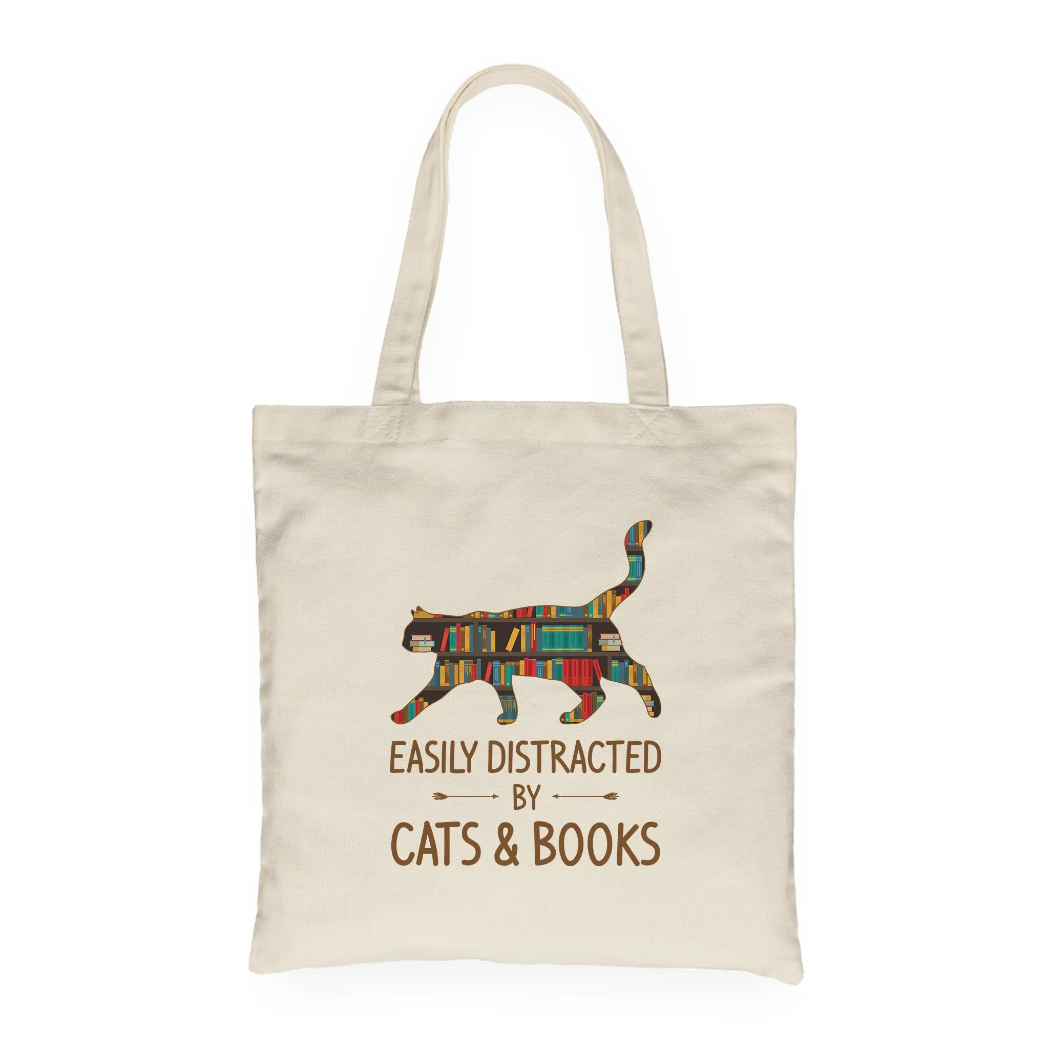 Easily Distracted By Cats And Books Book Lovers Gift TBW39