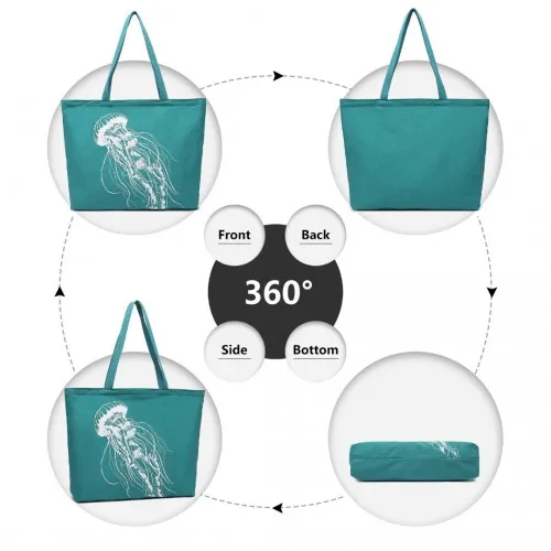 Eco-Friendly Reusable Canvas Shopping Tote Bag - Green | Durable, Stylish, Spacious & Versatile