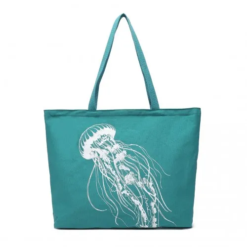 Eco-Friendly Reusable Canvas Shopping Tote Bag - Green | Durable, Stylish, Spacious & Versatile