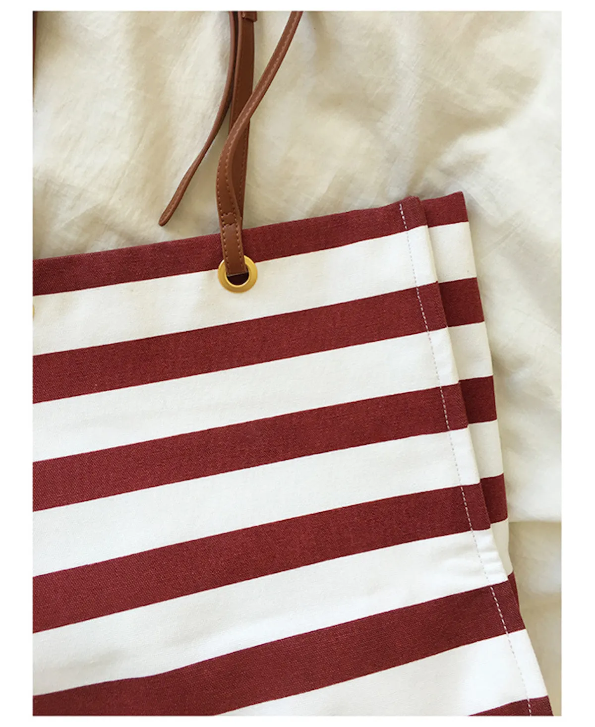 Elena Handbags Large Striped Tote Handbags