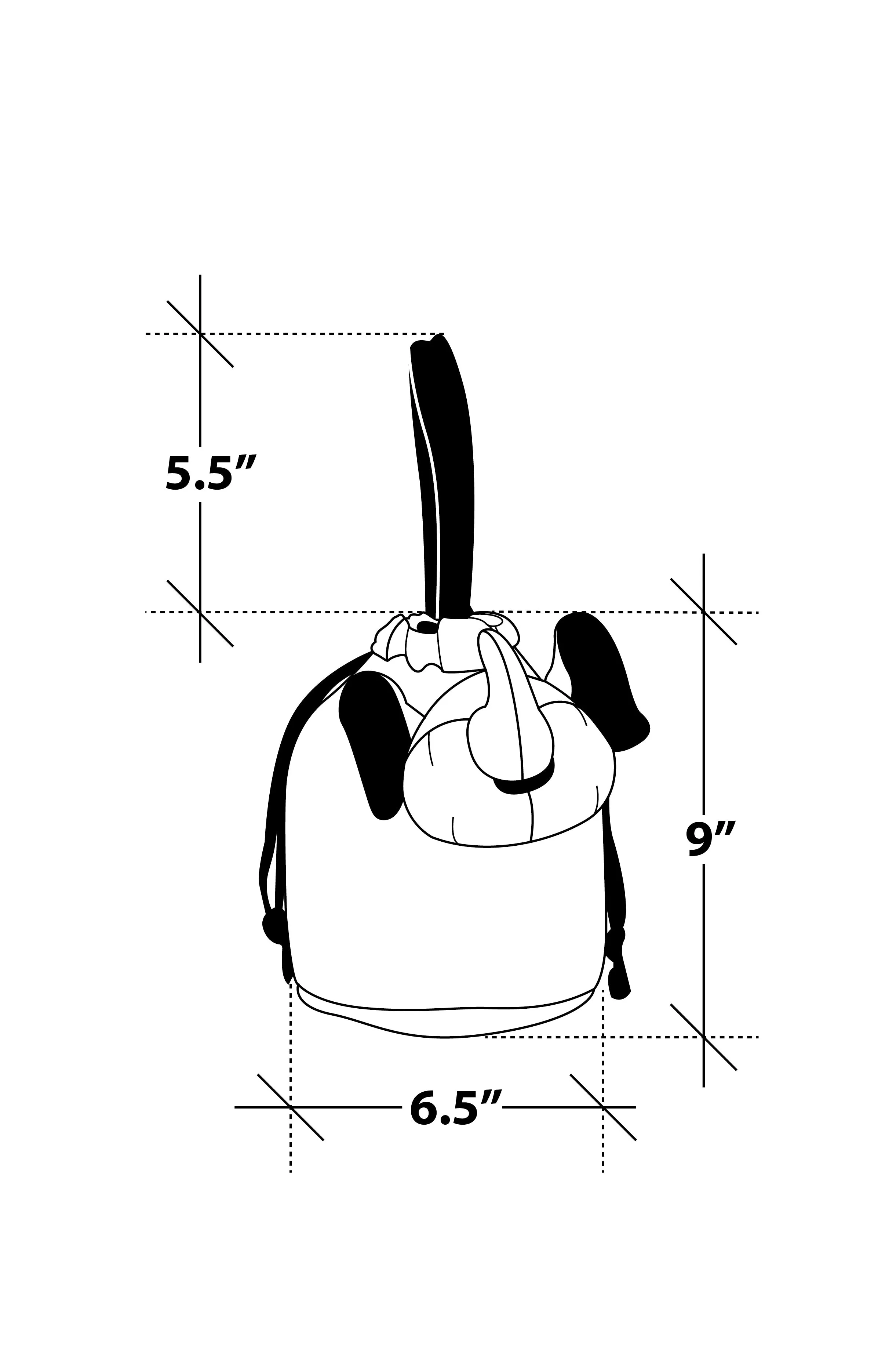 ELEPH FOLDABLE PLEAT - POUCH : Orange