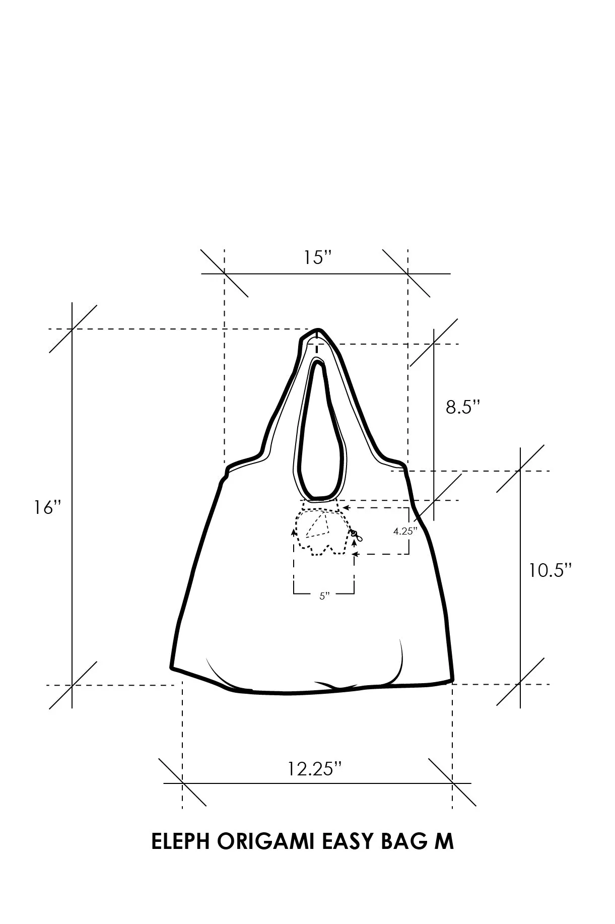 Eleph Origami Easy Bag M - Bai Sri : Green