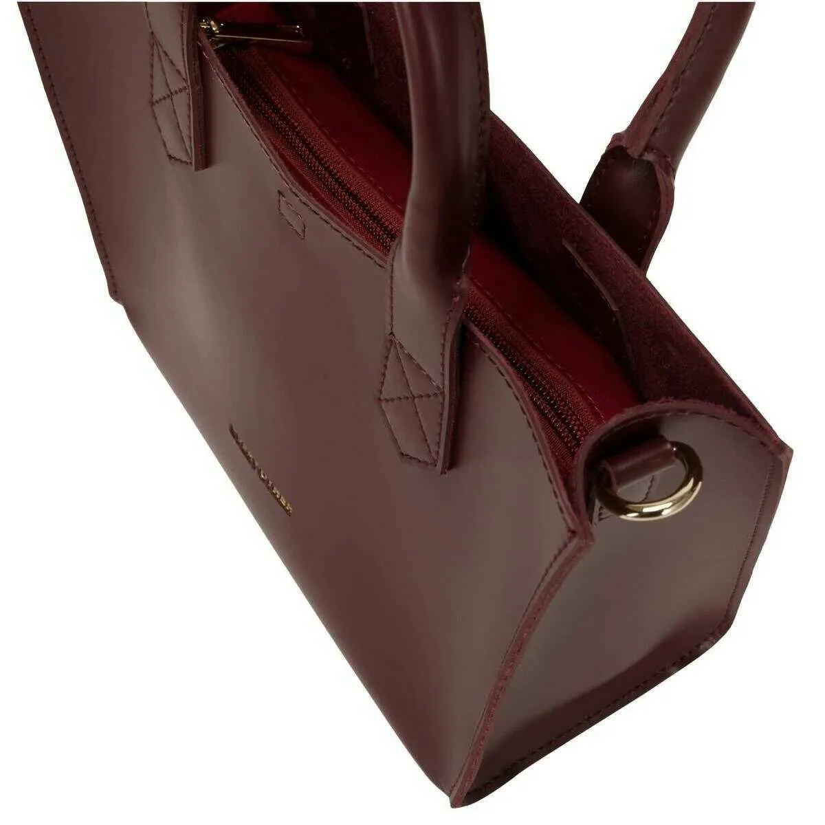 Every Other Twin Strap Medium Grab Bag - Burgundy