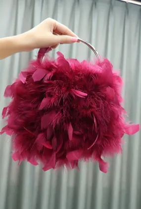 FIFI - FEATHER CLUTCH BAG