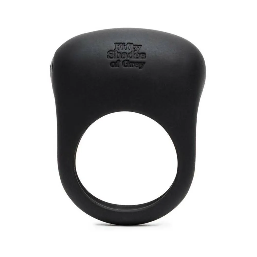 Fifty Shades of Grey Sensation Rechargeable Silicone Vibrating Love Ring Black