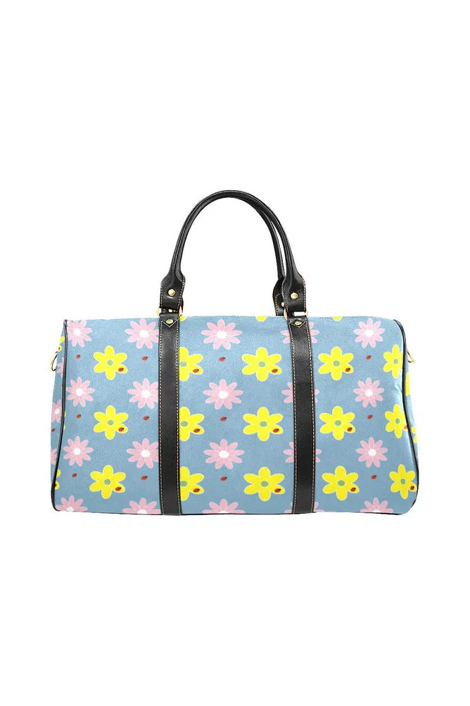 Floral Blue New Waterproof Travel Bag/Large