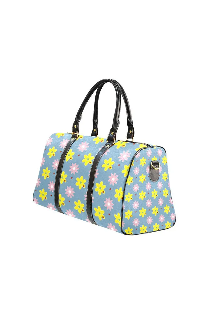 Floral Blue New Waterproof Travel Bag/Large