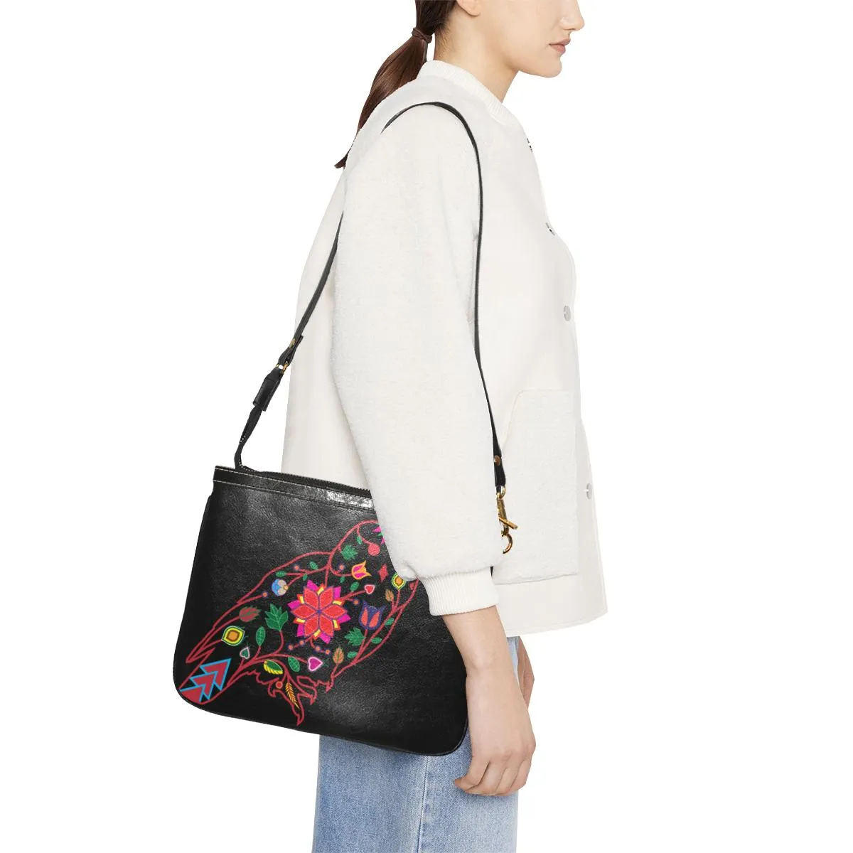 Floral Owl Small Shoulder Bag