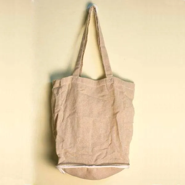 Foldable and Reusable Jute Cotton Shopping Bag