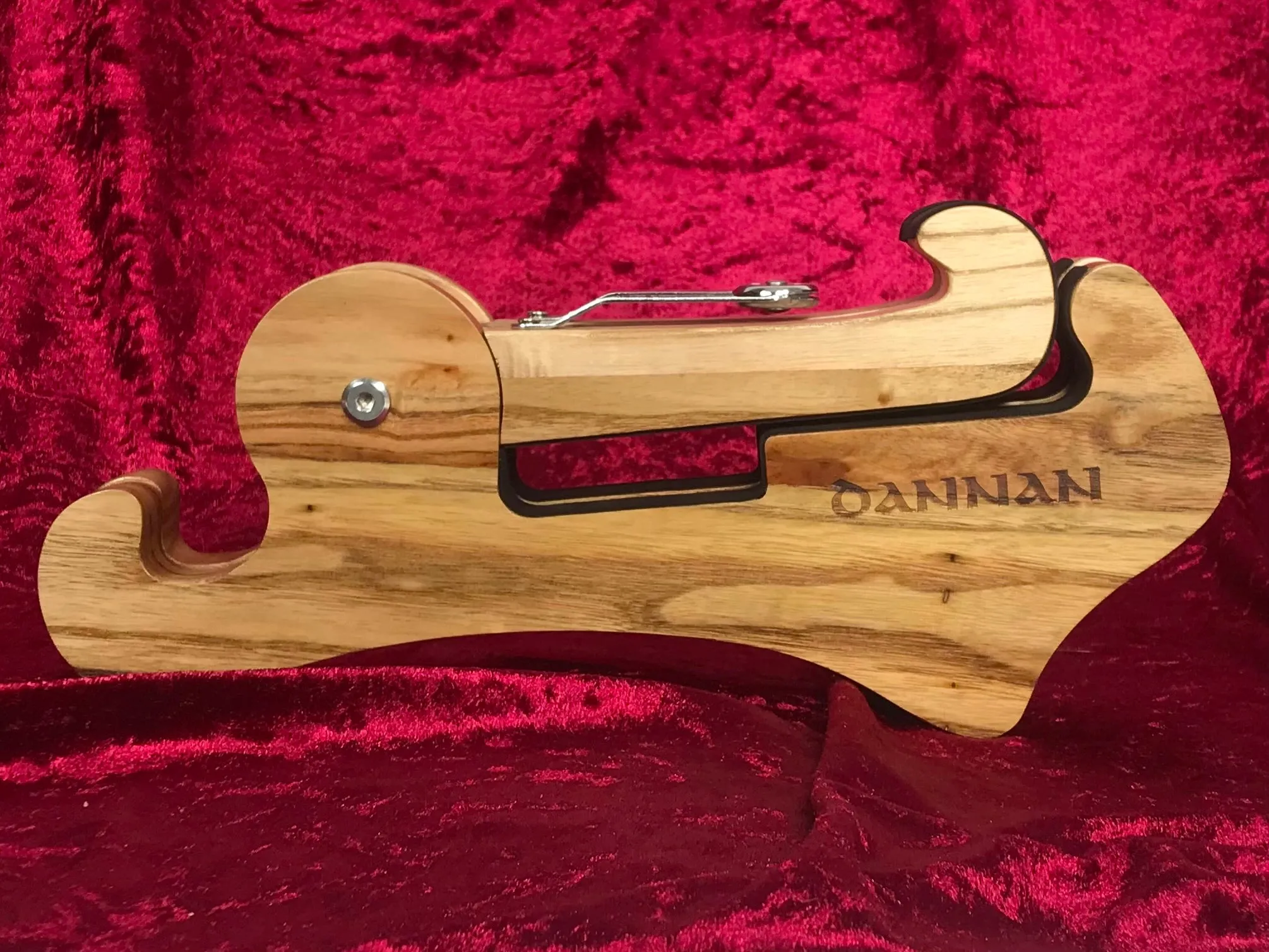 Foldable Dannan Wooden Guitar Stand - Light Walnut