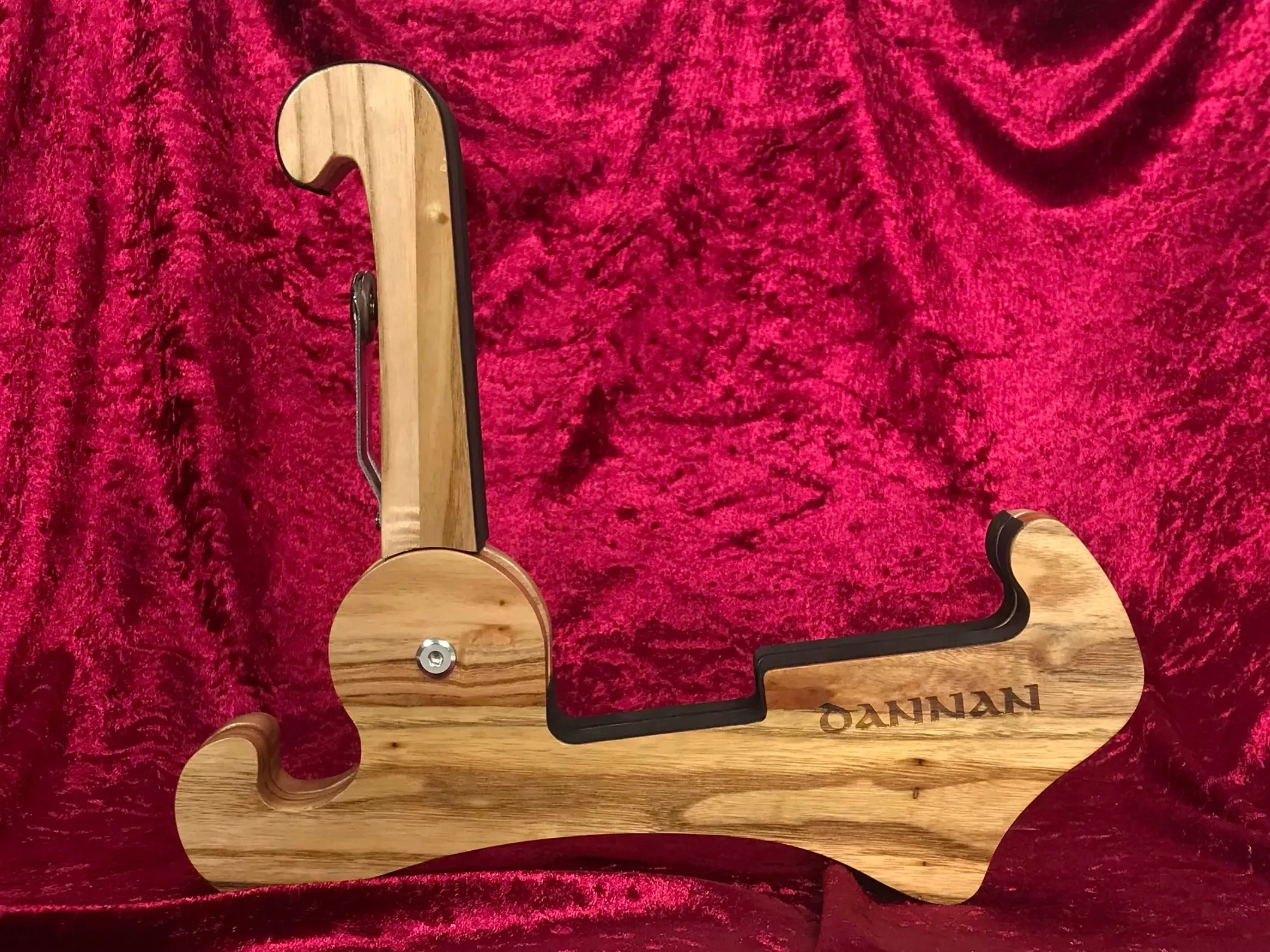 Foldable Dannan Wooden Guitar Stand - Light Walnut